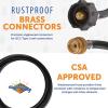 imageBundle of Flame King Mini Tabletop Fire Pit Dual Fuel Propane and Butane Smokeless Odorless Flame  4Feet Propane Adapter Hose Connects 1LB Appliance to 20LB Propane Tank
