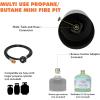 imageBundle of Flame King Mini Tabletop Fire Pit Dual Fuel Propane and Butane Smokeless Odorless Flame  4Feet Propane Adapter Hose Connects 1LB Appliance to 20LB Propane Tank