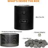 imageBundle of Flame King Mini Tabletop Fire Pit Dual Fuel Propane and Butane Smokeless Odorless Flame  4Feet Propane Adapter Hose Connects 1LB Appliance to 20LB Propane Tank