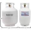 imageFlame King 10LB Steel Propane Tank Cylinder with Type 1 OPD Valve ampamp 4FT Propane Adapter Hose for Camping Fire Pits Heaters Grills OverlandingTank Cylinder with Type 1 OPD Valve  4FT Propane Adapter Hose