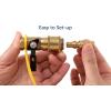 imageFlame King 14quot RV Propane Quick Connect Adapter for Propane Hose 14quot Quick Connect or Disconnect Kit  Shutoff Valve ampamp Full Flow Plug  100 Solid Brass