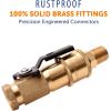 imageFlame King 14quot RV Propane Quick Connect Adapter for Propane Hose 14quot Quick Connect or Disconnect Kit  Shutoff Valve ampamp Full Flow Plug  100 Solid Brass