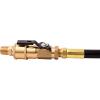 imageFlame King 14quot RV Propane Quick Connect Adapter for Propane Hose 14quot Quick Connect or Disconnect Kit  Shutoff Valve ampamp Full Flow Plug  100 Solid Brass