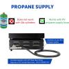 imageFlame King 17inch Flat Top Griddle for BBQ Grill wRegulator Propane Gas Griddle for RV Pullout Kitchen