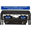 imageFlame King 200000 BTU Propane Burner Gas Stove Heavy Duty Turkey FryerCamp Cooker Portable with Stand Great for Outdoor Cooking Home Brewing ampamp CanningDouble Burner 200K BTU