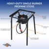 imageFlame King 200000 BTU Propane Burner Gas Stove Heavy Duty Turkey FryerCamp Cooker Portable with Stand Great for Outdoor Cooking Home Brewing ampamp CanningSingle Burner 100K BTU