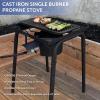 imageFlame King 200000 BTU Propane Burner Gas Stove Heavy Duty Turkey FryerCamp Cooker Portable with Stand Great for Outdoor Cooking Home Brewing ampamp CanningSingle Burner 100K BTU