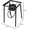 imageFlame King 200000 BTU Propane Burner Gas Stove Heavy Duty Turkey FryerCamp Cooker Portable with Stand Great for Outdoor Cooking Home Brewing ampamp CanningSingle Burner 100K BTU