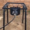imageFlame King 200000 BTU Propane Burner Gas Stove Heavy Duty Turkey FryerCamp Cooker Portable with Stand Great for Outdoor Cooking Home Brewing ampamp CanningSingle Burner 100K BTU