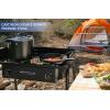 imageFlame King 200000 BTU Propane Burner Gas Stove Heavy Duty Turkey FryerCamp Cooker Portable with Stand Great for Outdoor Cooking Home Brewing ampamp CanningDouble Burner 200K BTU