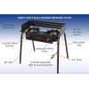 imageFlame King 200000 BTU Propane Burner Gas Stove Heavy Duty Turkey FryerCamp Cooker Portable with Stand Great for Outdoor Cooking Home Brewing ampamp CanningDouble Burner 200K BTU