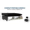 imageFlame King 22inch Double Burner Flat Top Griddle for Outdoor BBQ Grill Portable Propane Gas Griddle for Camping and Tailgating
