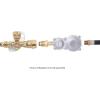 imageFlame King 4 Port Brass Tee Propane Adapter POL Inlet 14 Inverted Female Flare Inlet QCC Outlet CGA600 Outlet RVCOMBO1