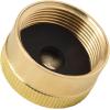 imageFlame King AB228 4Pc Universal Solid Brass Caps for 1LB Propane Bottle Gas Tank Cylinders
