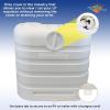imageFlame King Dual 30LB LP Propane Tank Light Plastic Heavy Duty Cover for RV Travel Trailer Camper And Recreational Vehicle  BlackWhite