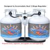imageFlame King Dual RV Propane Tank Cylinder Rack for RVs and Trailers for 20lb Tanks  KT20MNT Tanks Sold Separately