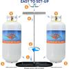 imageFlame King Dual RV Propane Tank Cylinder Rack for RVs and Trailers for 40lb Tanks  KT40MNT Tanks Sold Separately