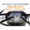 imageFlame King Heavy Duty 200K BTU 020 PSI Propane Gas Single Burner Bayou Cooker Outdoor Stove for Home Brewing Turkey Fry Maple Syrup Prep Cajun Cooking Black200K BTU