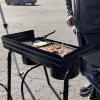 imageFlame King Outdoor Propane Double Dual Burner Stove 200K BTU Turkey FryerCamp Cooker Portable with Stand Great for Backyard Cooking Home Brewing ampamp Canning