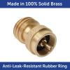 imageFlame King Propane Tank Adapter 20lb to 1lb Converter Hook Up Small Propane Cylinders when 20lb Ran Out Solid Brass