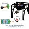 imageFlame King Propane Tank Adapter 20lb to 1lb Converter Hook Up Small Propane Cylinders when 20lb Ran Out Solid Brass