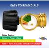 imageFlame King Propane Tank Gauge Level Indicator Leak Detector Gas Pressure Meter Color Coded ampamp Glow in The Dark Universal for Cylinder BBQ Gas Grill RV Camper Heater Propane Gas Tank Level IndicatorLeak Detector