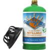 imageFlame King Propane Torch Weed Burner 24000 BTU  Empty Refillable 1LB Empty Propane Cylinder Tank  Reusable  Safe and Legal Refill Option  DOT Compliant  164 oz Green