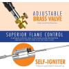 imageFlame King Propane Torch Weed Burner 24000 BTU  Empty Refillable 1LB Empty Propane Cylinder Tank  Reusable  Safe and Legal Refill Option  DOT Compliant  164 oz Green