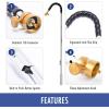 imageFlame King Propane Torch Weed Burner 24000 BTU  Empty Refillable 1LB Empty Propane Cylinder Tank  Reusable  Safe and Legal Refill Option  DOT Compliant  164 oz Green