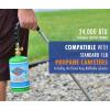imageFlame King Propane Torch Weed Burner 24000 BTU  Empty Refillable 1LB Empty Propane Cylinder Tank  Reusable  Safe and Legal Refill Option  DOT Compliant  164 oz Green