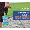imageFlame King Propane Torch Weed Burner with Integrated Self Igniting Lighter  Refillable 1LB Empty Propane Cylinder Tank with Refill KitWeed Burner with Tank and Refill Kit