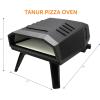 imageFlame King TANUR 12inch Portable Outdoor Propane Oven Countertop for Camping Backyard and Tailgating Multiple Air Vents Piezo Auto Ignition NonStick Pizza Stone Black
