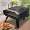 imageFlame King TANUR 12inch Portable Outdoor Propane Oven Countertop for Camping Backyard and Tailgating Multiple Air Vents Piezo Auto Ignition NonStick Pizza Stone Black