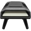 imageFlame King TANUR 12inch Portable Outdoor Propane Oven Countertop for Camping Backyard and Tailgating Multiple Air Vents Piezo Auto Ignition NonStick Pizza Stone Black