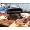 imageFlame King TANUR 12inch Portable Outdoor Propane Oven Countertop for Camping Backyard and Tailgating Multiple Air Vents Piezo Auto Ignition NonStick Pizza Stone Black