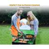 imageFlame King YSNBBQ136M 3Burner Portable Camping Stove Grill wToast Tray Great for Outdoor Cooking Backpacking Compatible with 1LB Propane Gas Bottle