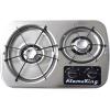 imageFlame King YSNHT600 2Burner Builtin RV Cooktop Propane Stove 7200 and 5200 BTU Burners SelfIgniting Cover Included Silver 185quot x 13quot x 45quot