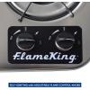 imageFlame King YSNHT600 2Burner Builtin RV Cooktop Propane Stove 7200 and 5200 BTU Burners SelfIgniting Cover Included Silver 185quot x 13quot x 45quot