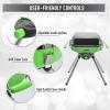 imageFlame King YSNVT301 MultiFunction Portable Propane BBQ Grill Camp Stove 8000 BTU 95 x 12 Inch Cooking Surface Light GreenBlack