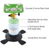 imageFlame King YSNVT508 Portable BottleTop Camping Stove with Stable Lightweight Base Stand Great for Outdoor Cooking Backpacking Compatible with 1LB Propane Gas Bottle