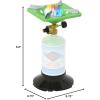 imageFlame King YSNVT508 Portable BottleTop Camping Stove with Stable Lightweight Base Stand Great for Outdoor Cooking Backpacking Compatible with 1LB Propane Gas Bottle