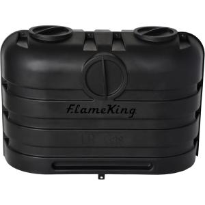 imageFlame King Dual 20LB LP Propane Tank Light Plastic Heavy Duty Cover for RV Travel Trailer Camper  WhiteBlack Propane Tank Cover