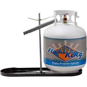 imageFlame King Dual RV Propane Tank Cylinder Rack for RVs and Trailers for 20lb Tanks  KT20MNT Tanks Sold Separately