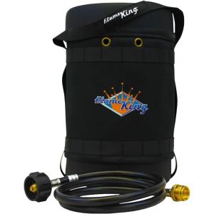 imageFlame King Gas Hauler Kit  Insulated Protective Carry Case for 5LB Propane Tank Plus Adapter Hose for Camping and Outdoor Adventures