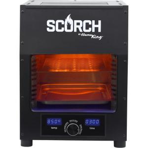 imageFlame King Scorch Smokeless Infrared Electric Broiler for Indoor Use Fits on Kitchen Counter Insulated Comes with Broiler Tray Black