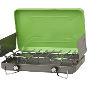imageFlame King VT101 2Burner Portable Camping Stove Grill Great for Outdoor Cooking Backpacking Compatible with 1LB Propane Gas Bottle