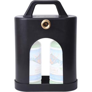 imageFlame King YSN1LBPB ProBoost Dual 1LB Propane Tank Carrier QCC Outlet BlackBlack