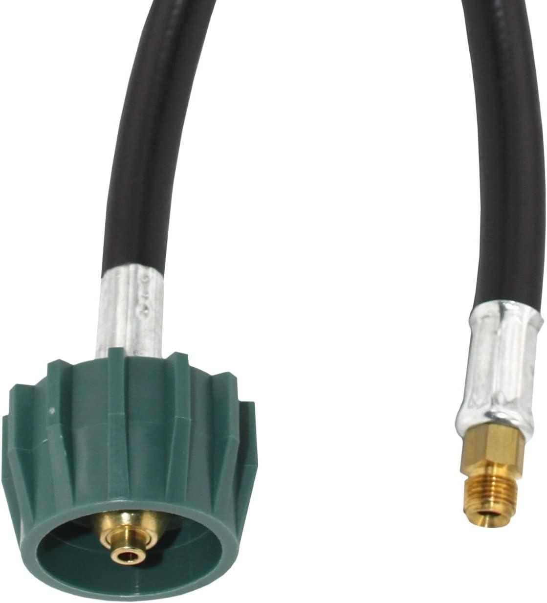 imageFlame King 15inch Pigtail Hose Connectors 14quot Male Inverted Flare for RV Van or Trailer Propane Tank 2Stage Auto Changeover Regulators BlackGreen12 inches 2pk