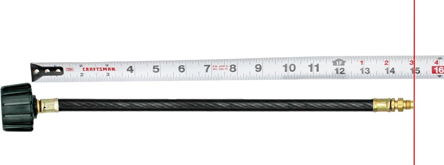 imageFlame King 15inch Pigtail Hose Connectors 14quot Male Inverted Flare for RV Van or Trailer Propane Tank 2Stage Auto Changeover Regulators BlackGreen15 inches