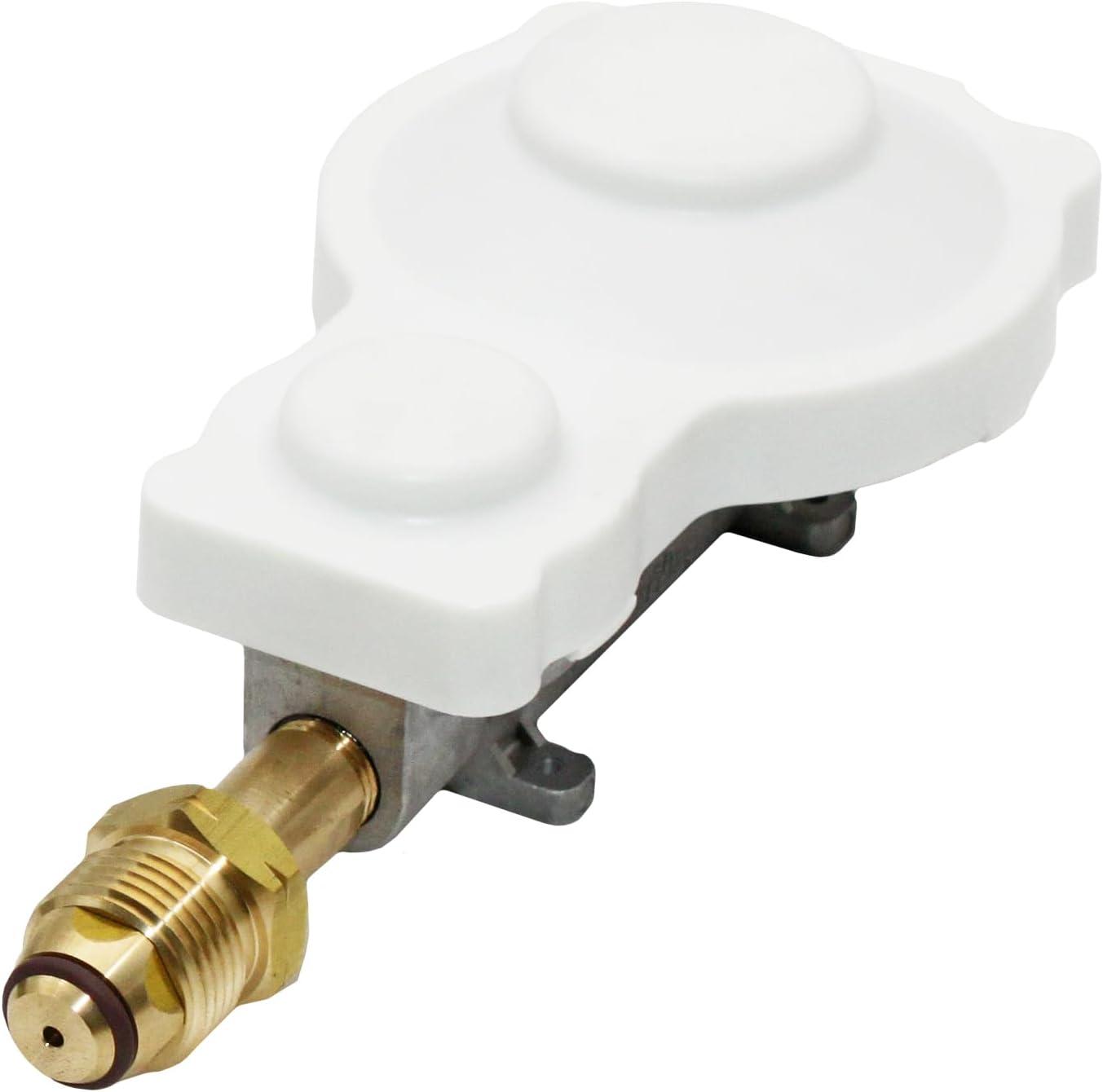 imageFlame King 300000 BTU Horizontal Mounted 2Stage Propane LP Regulator with POL for RVs Vans Trailers Campers 100LB Tanks ASME Tanks Generators300 000 BTU